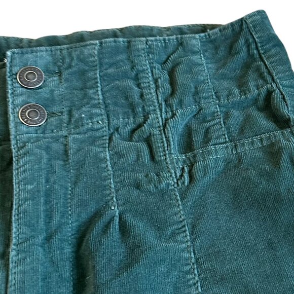 Free People We The Free Jayde Green Corduroy Pants Flare Leg High Waist Size 31 - Picture 4 of 13
